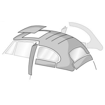 Sedan 64-67 Vinyl Headliner w/Sunroof